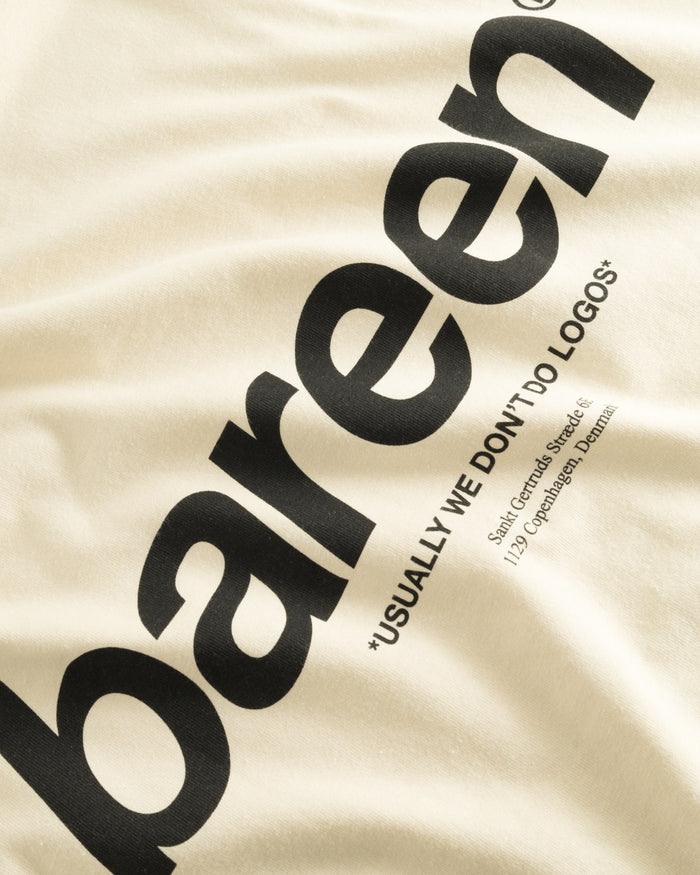 Long Sleeve Oversize, Men - Logo (Light Sand) - Light sand