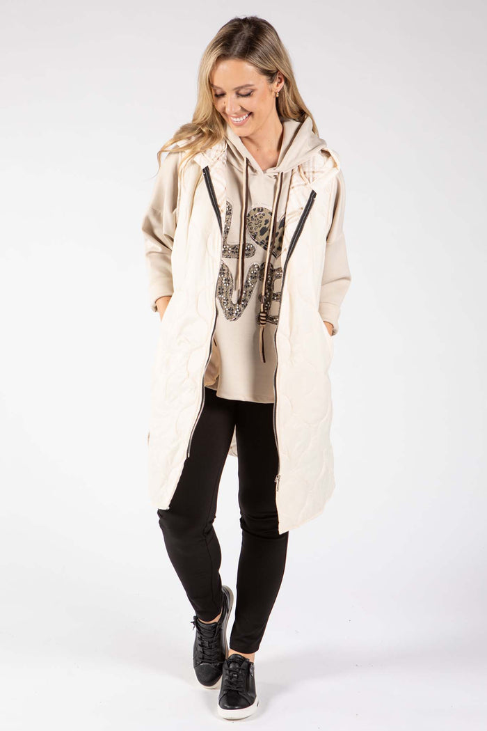 Longline Quilted Gilet