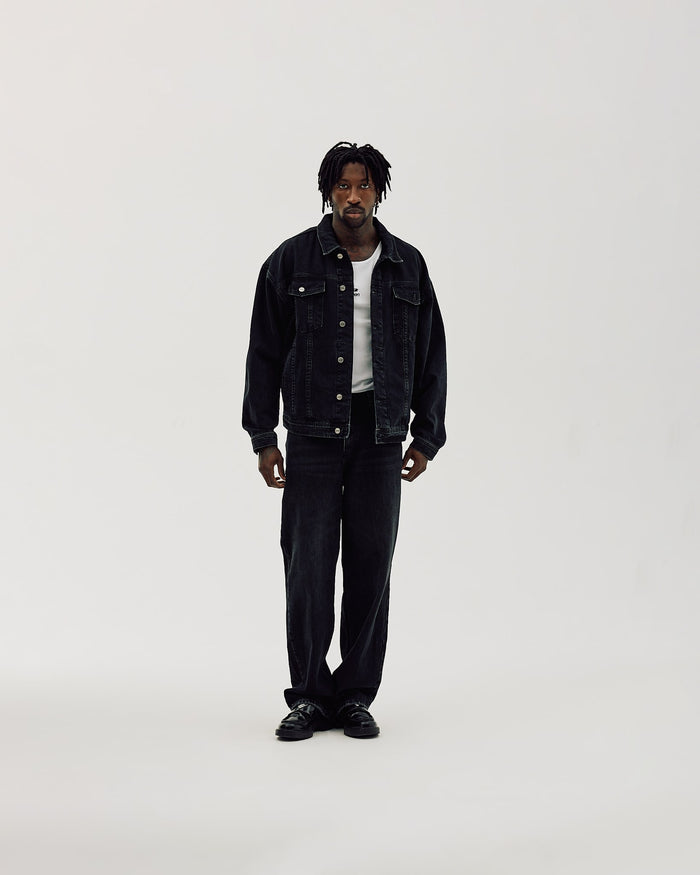 Loose Fit Jeans, Men - Black