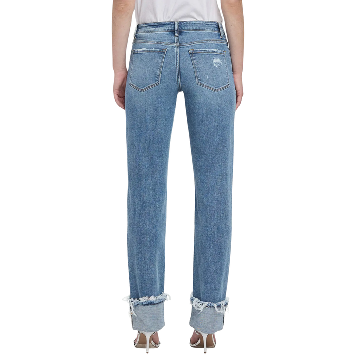 Lovervet by VERVET: Mid Rise Cuffed Straight *LV1504