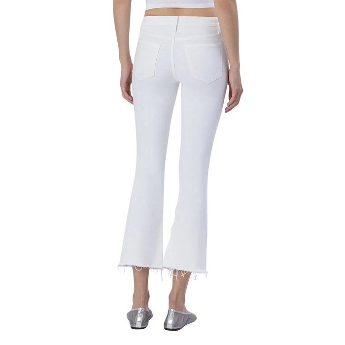 Lovervet by VERVET: Mid Rise Seamless Waistband Crop Flare *LV1932WH
