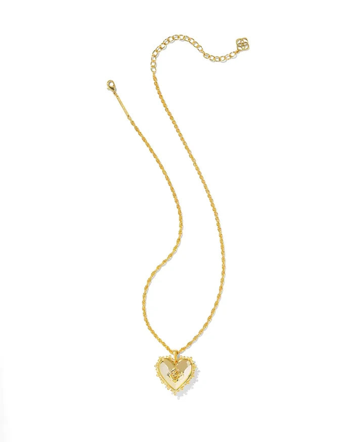 Mallory Rose Locket Short Pendant Necklace in Gold Metal