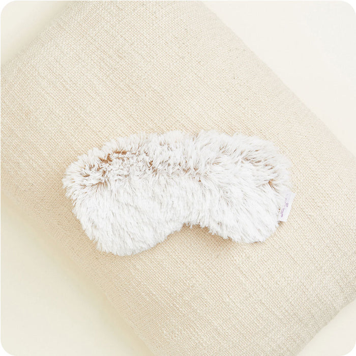 Indulge in relaxation with Warmies USA's Brown Marshmallow Eye Mask—microwave, soothe, repeat.