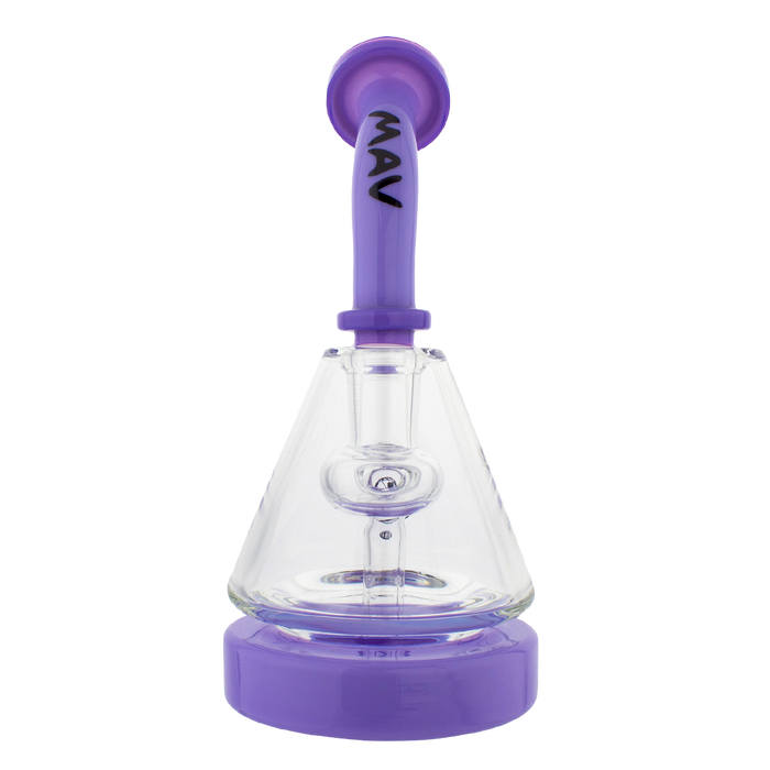 mav glass pyramid dab rig milky purple