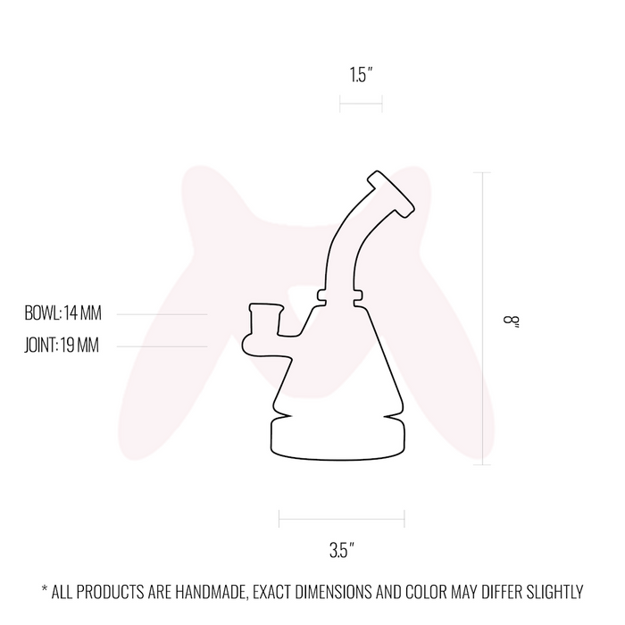 mav glass pyramid dab rig water pipe size