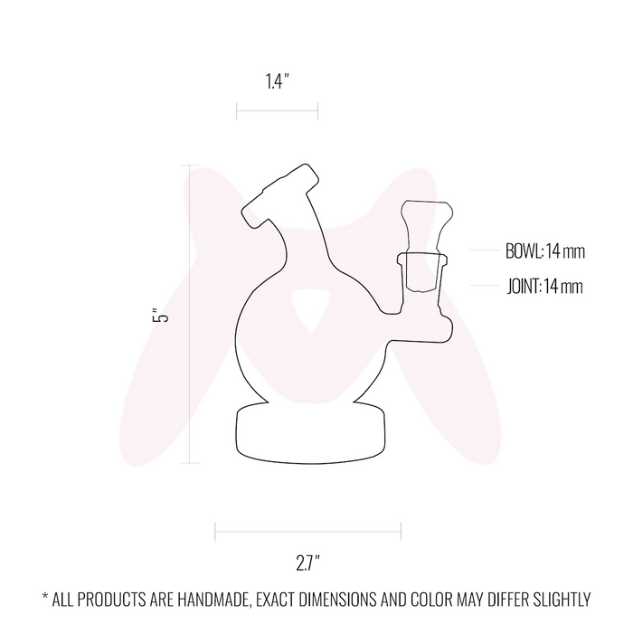 mav glass vintage bulb mini dab rig 5 inch