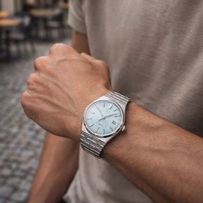 Men Automatic Mechanical Wristwatch – 40mm Stainless Steel Luminous Dial with Transparent Case Back