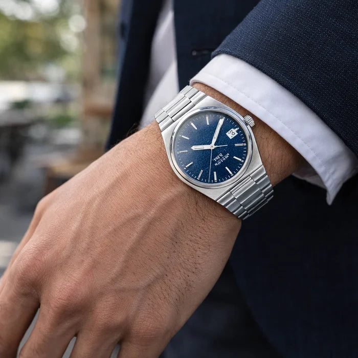 Men Automatic Mechanical Wristwatch – 40mm Stainless Steel Luminous Dial with Transparent Case Back