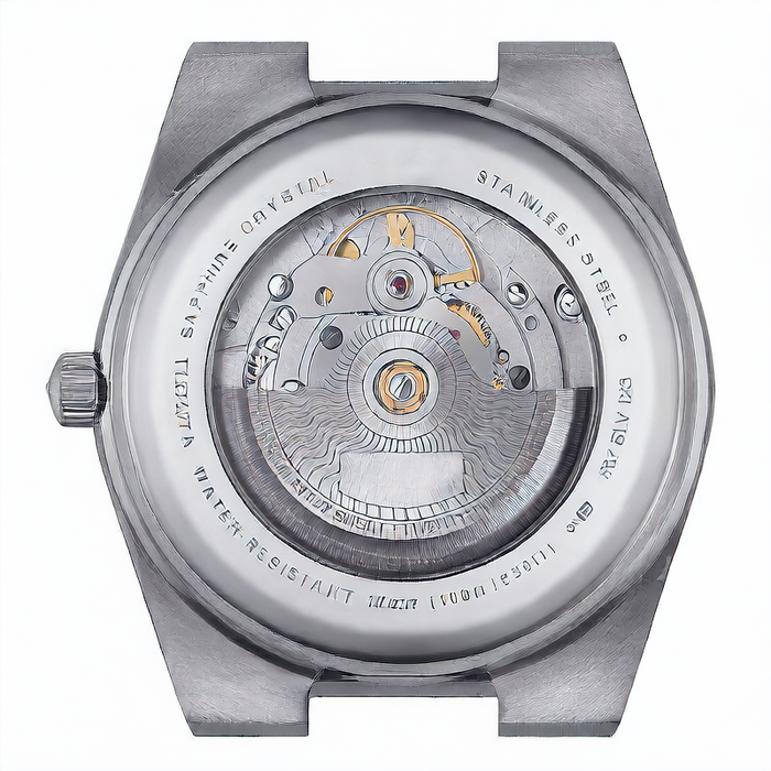 Men Automatic Mechanical Wristwatch – 40mm Stainless Steel Luminous Dial with Transparent Case Back