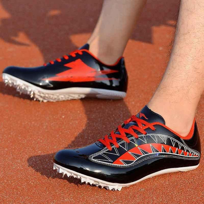 Men Track Field Shoes Women Spikes Sneakers Athlete Running Training Shoes Lightweight Match Spike Sport Shoes Zapatos Size 45 - Allen-Fitness