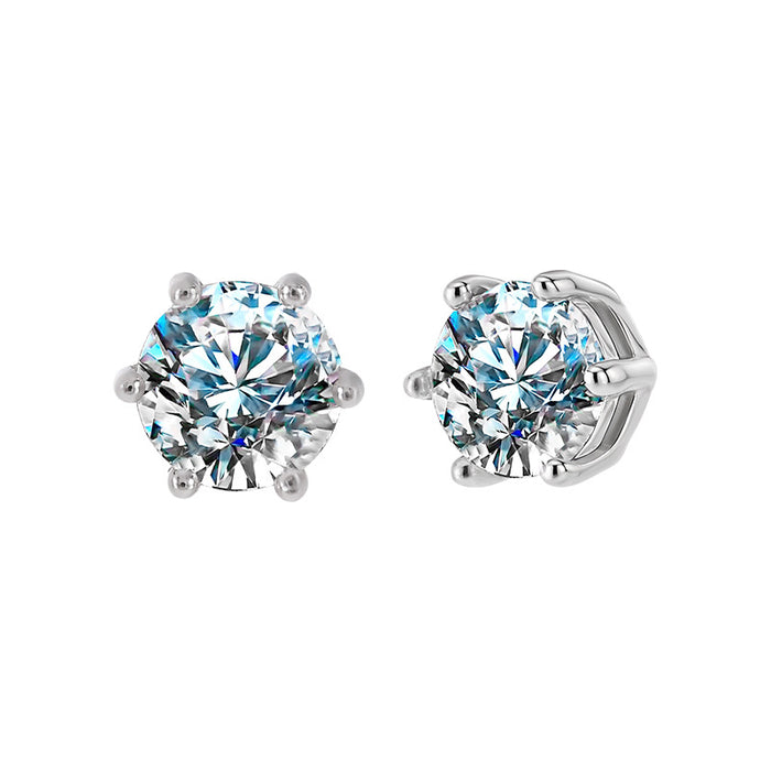 Men's 1 Carat Moissanite Magnetic Ear Clip – Sterling Silver 925