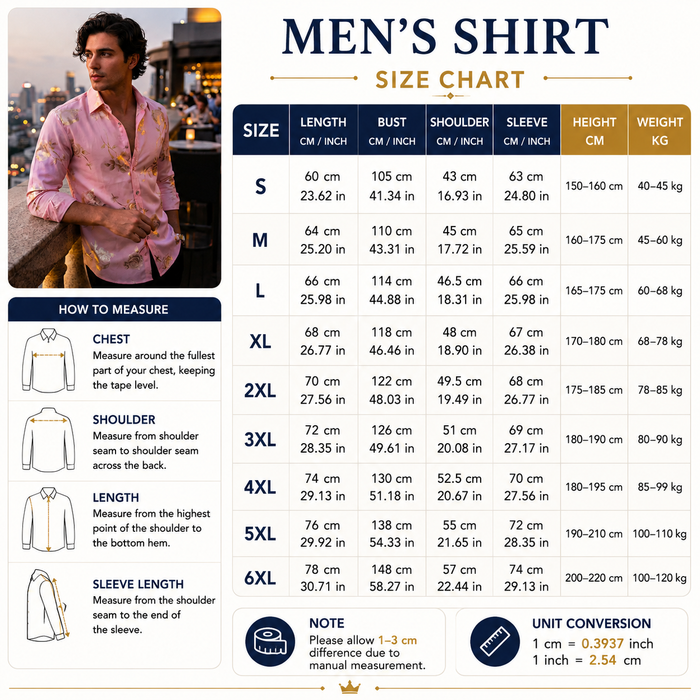Men's 3D Floral Print Long Sleeve Shirt – Stretch Slim Fit Urban Lapel