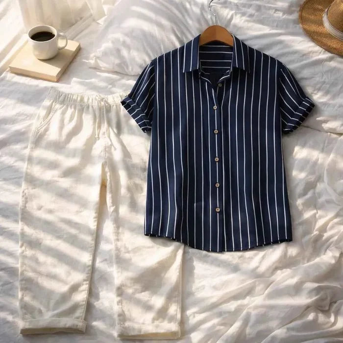 Men's 3D Printed Short Sleeve Shirt & Pants Set – Casual Loose Fit Lapel Summer Two-Piece Outfit, S–4XL, 38 Designs