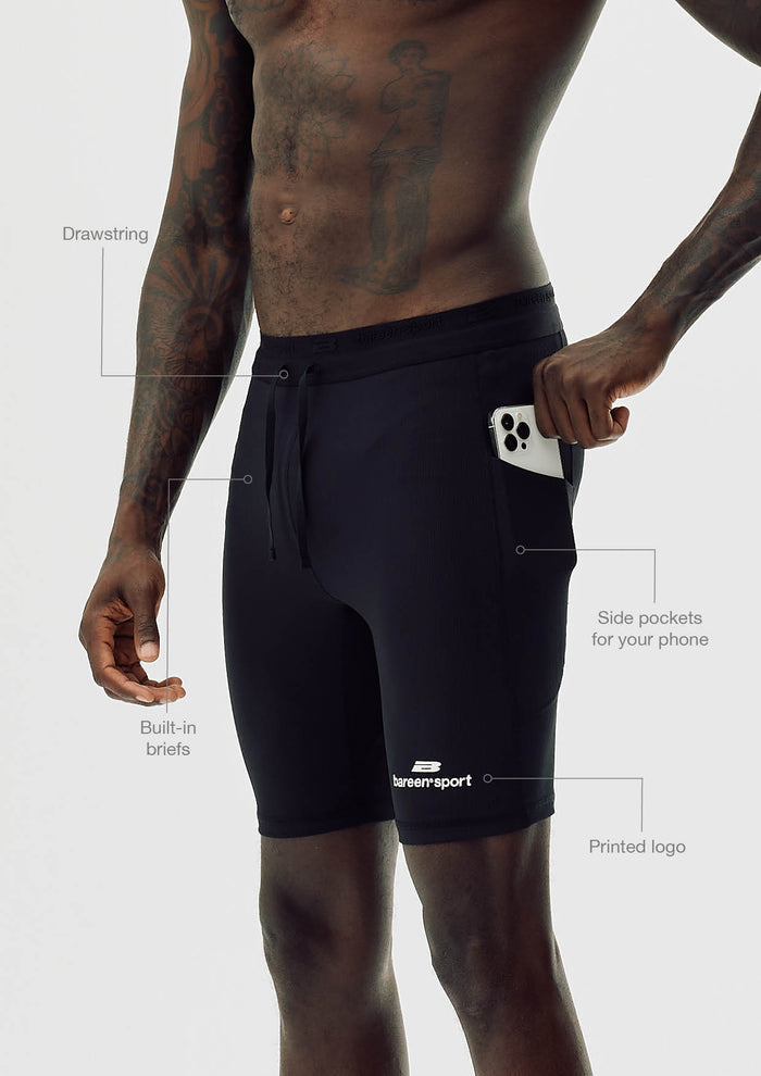 Men's Active Sprinter Tights - Black Onyx