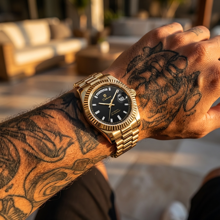 Gold Shell Slate Black Face