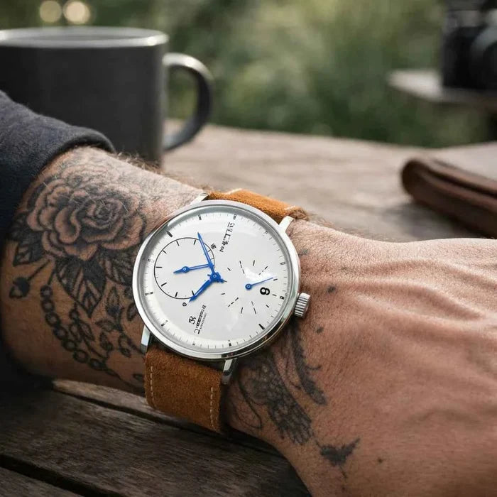 Men's Automatic Mechanical Watch – MIYOTA Japan Movement, 43mm Dial, 14mm, Stainless Steel, 30M Waterproof, Week Display