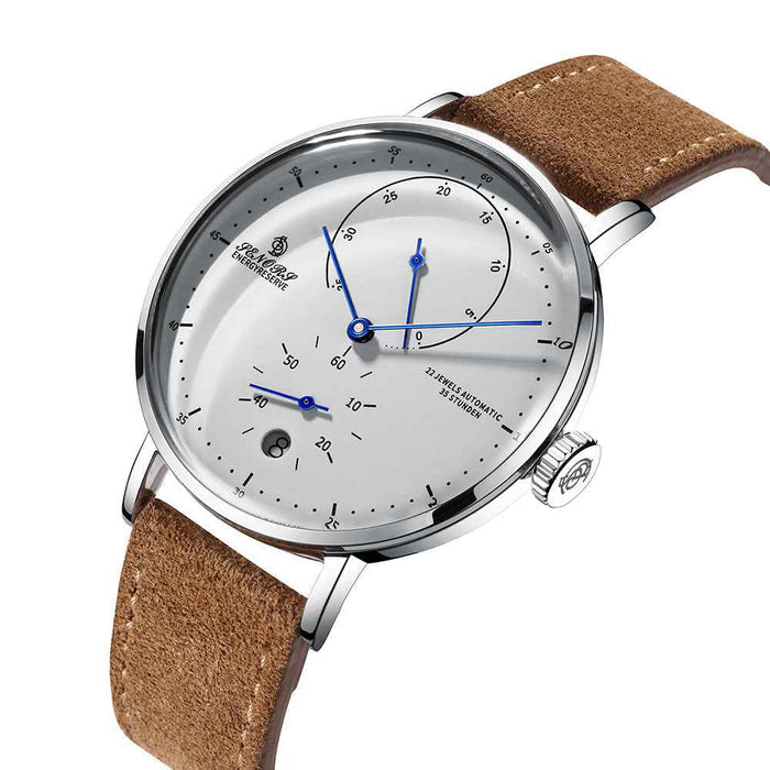 Men's Automatic Mechanical Watch – MIYOTA Japan Movement, 43mm Dial, 14mm, Stainless Steel, 30M Waterproof, Week Display