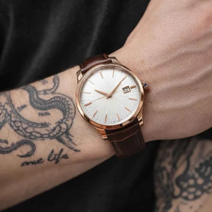 Men's Automatic Skeleton Watch – Stainless Steel, 50M Waterproof Cocktail Series