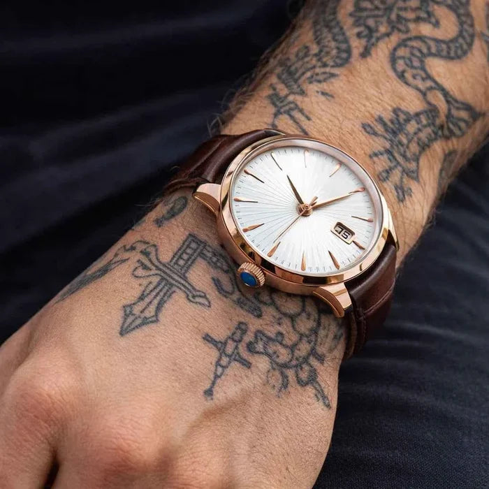 Men's Automatic Skeleton Watch – Stainless Steel, 50M Waterproof Cocktail Series