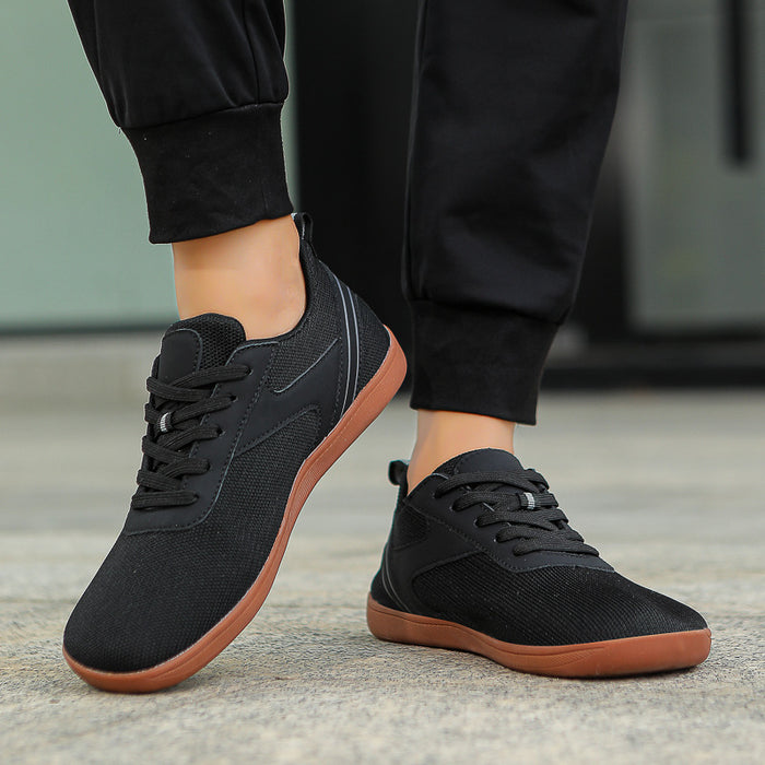Men's Breathable Soft Sole Fly Woven Sports Shoes For Brisk Walking