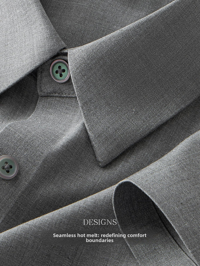 Men's Business Long Sleeve Solid Shirt — Wrinkle-Free Modal Blend