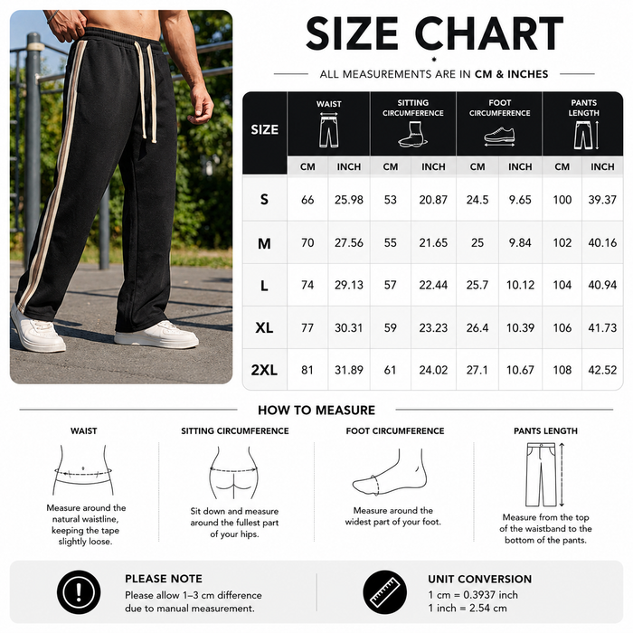 Men's Casual Wide-Leg Trousers — Fleece-Lined Drawstring Pants