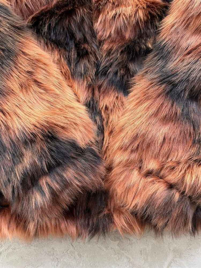Men's Faux Fur Hooded Jacket – Zip-Up Winter Hoodie with Loose Fit