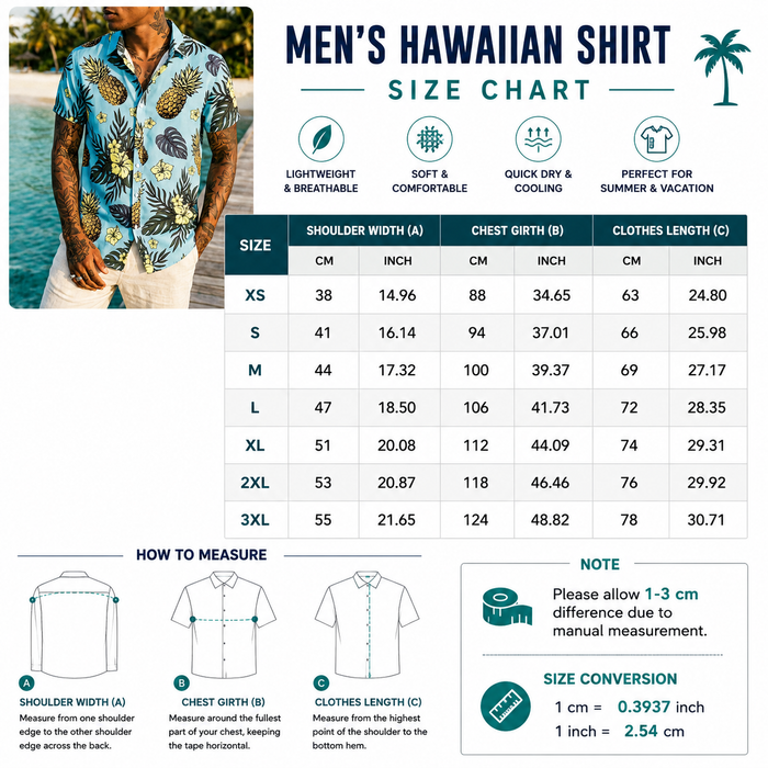 Men's Floral Print Short Sleeve Shirt – Loose Fit Summer Style