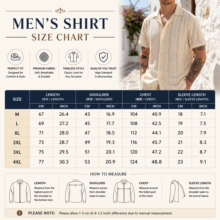 Men's Floral Short Sleeve Shirt — Lapel Button-Up