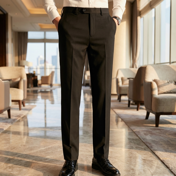 Men’s Formal Business Suit Pants – Straight Leg Dress Trousers with Comfortable Fit, Wrinkle-Resistant Fabric & Classic Office Style