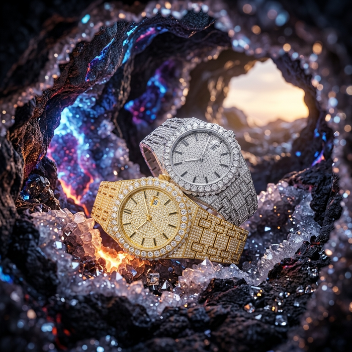 Men's Full Diamond Quartz Watch