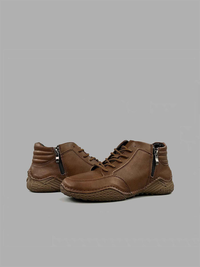 Men's Genuine Leather Martin Boots – Two-Layer Cowhide Lace-Up British Style Work Boots, Rubber Sole, EU 38–46
