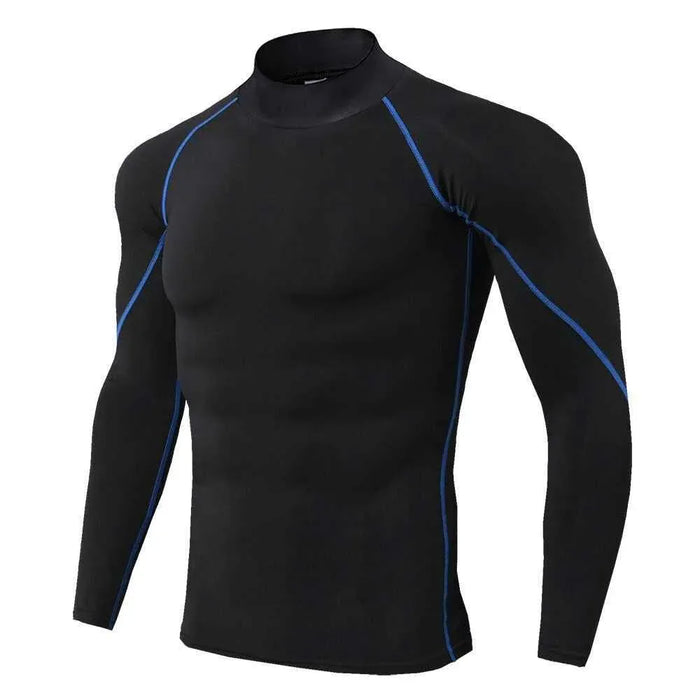 TC61 high collar black - blue line / Xxxl