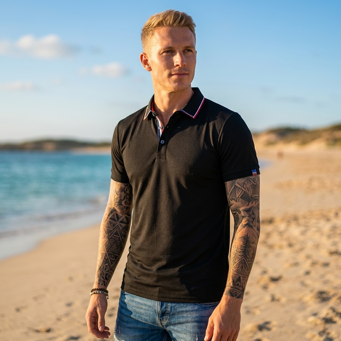 Men's Ice Silk Short Sleeve Polo Shirt – Slim Fit