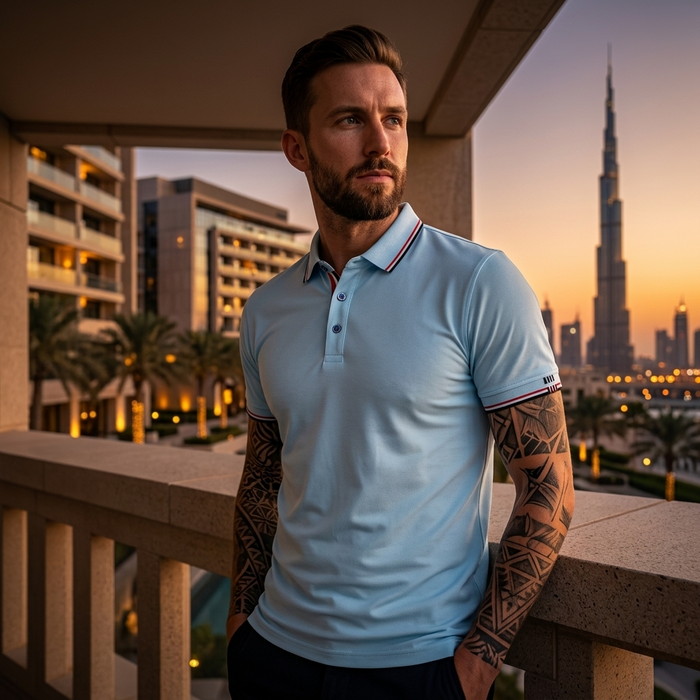 Men's Ice Silk Short Sleeve Polo Shirt – Slim Fit