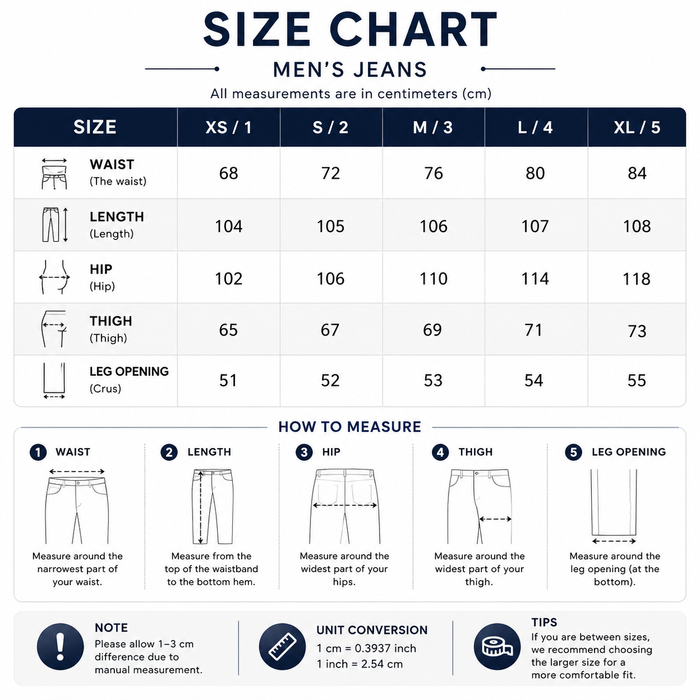 Men's Korean Style Loose Straight-Leg Jeans | Washed Blue Denim
