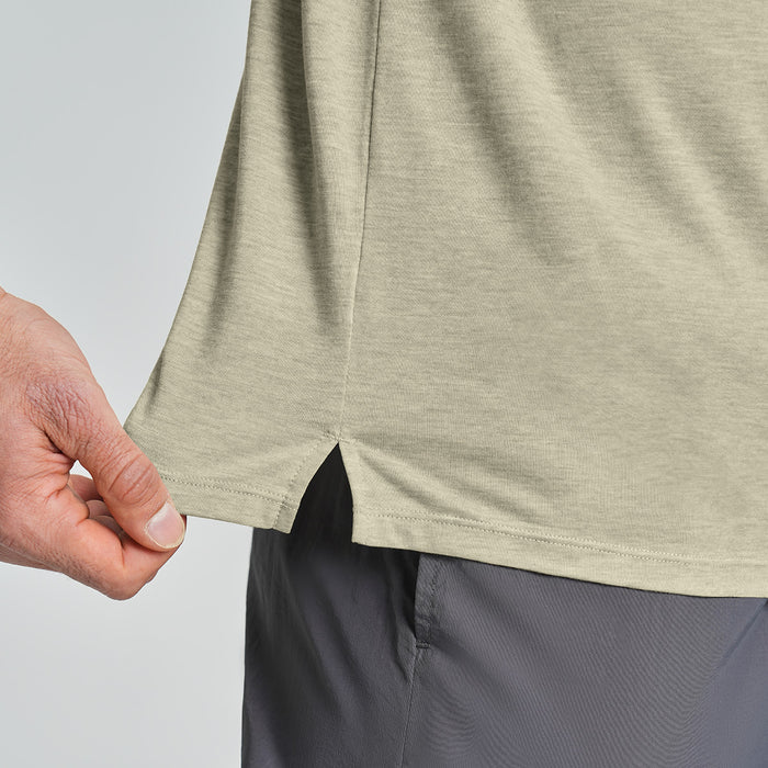 Men's Lyocell Merino Wool Blend T-Shirt – Moisture-Wicking Short Sleeve