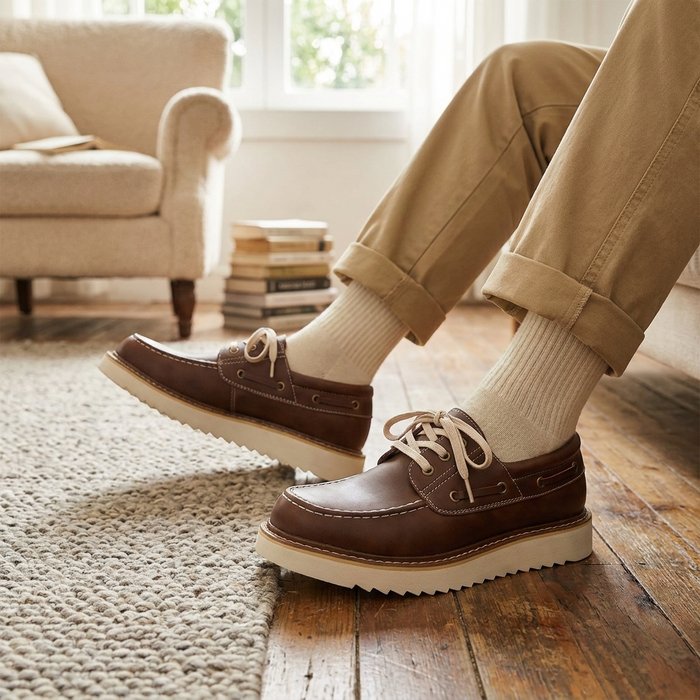 Men's Marker Shoes – Premium Double-Layer Cowhide Upper, Reinforced Toe Cap, Oil-Resistant Sole, Wax-Treated Waterproof