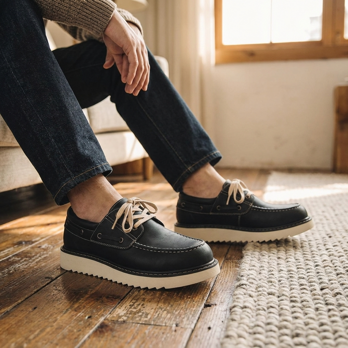 Men's Marker Shoes – Premium Double-Layer Cowhide Upper, Reinforced Toe Cap, Oil-Resistant Sole, Wax-Treated Waterproof