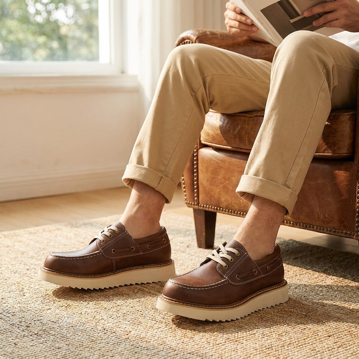Men's Marker Shoes – Premium Double-Layer Cowhide Upper, Reinforced Toe Cap, Oil-Resistant Sole, Wax-Treated Waterproof