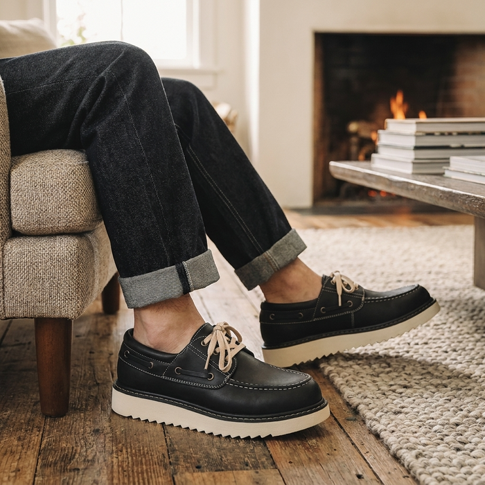 Men's Marker Shoes – Premium Double-Layer Cowhide Upper, Reinforced Toe Cap, Oil-Resistant Sole, Wax-Treated Waterproof