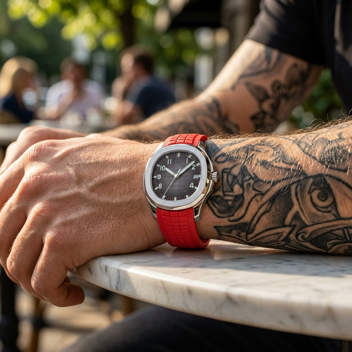 Red Rubber White Shell Gray Dial / 40