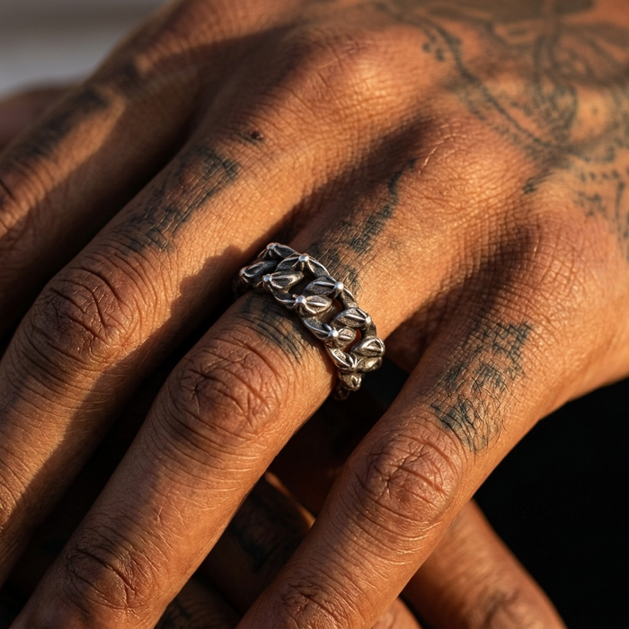 Men's Minimalist Stainless Steel Layered Ring – Stackable Street Style