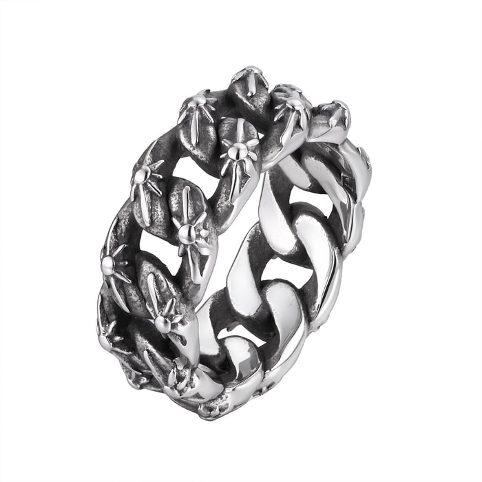 Men's Minimalist Stainless Steel Layered Ring – Stackable Street Style
