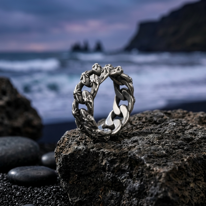 Men's Minimalist Stainless Steel Layered Ring – Stackable Street Style