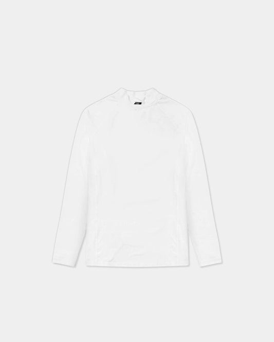 Men's Mock Neck Base Layer - White