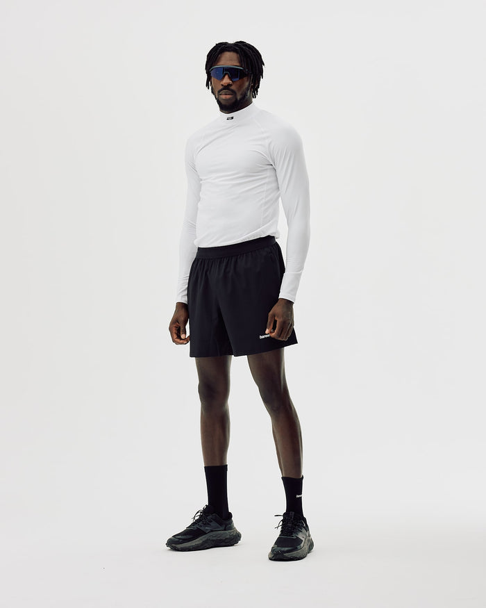 Men's Mock Neck Base Layer - White