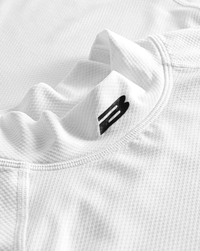 Men's Mock Neck Base Layer - White