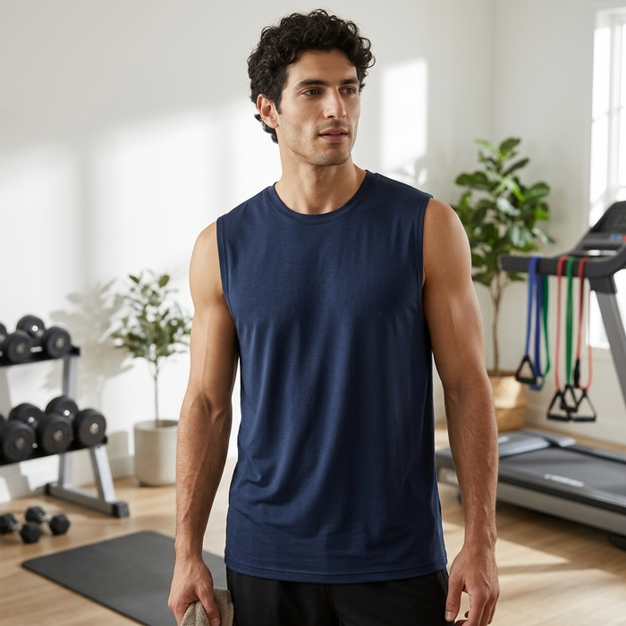 Men's Modal Sleeveless Vest – Loose Fit Breathable Tank Top