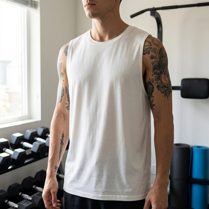 Men's Modal Sleeveless Vest – Loose Fit Breathable Tank Top